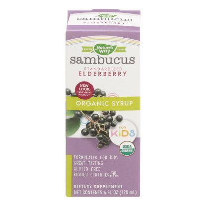 Nature's Way - Organic Sambucus For Kids - Elderberry Syrup - 4 fl oz