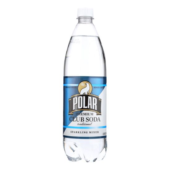 Polar Beverages Club Soda - Case of 12 - 33.8 fl oz