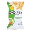 Popchips Potato Chip - Sour Cream - Onion - Case of 12 - 5 oz