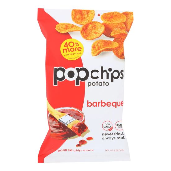 Popchips Potato Chip - BBQ - Case of 12 - 5 oz