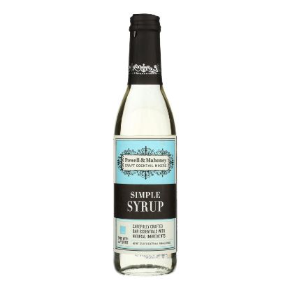 Powell and Mahoney Cocktail Mixer - Simple Syrup - Case of 6 - 12.68 oz