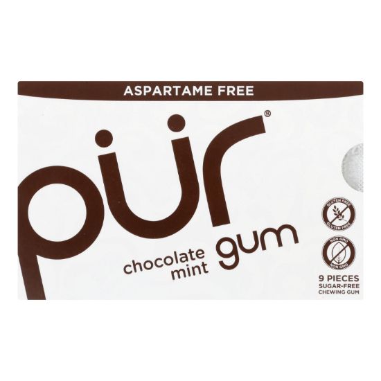 Pur Gum Gum - Chocolate Mint - Case of 12 - 9 count