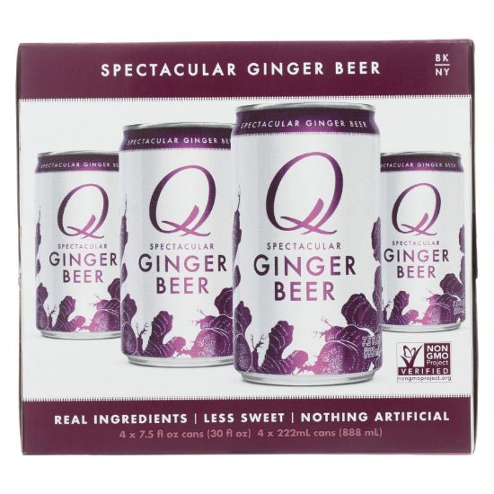 Q Drinks Soda - Ginger Beer - Can - Case of 6 - 4/7.5fl oz