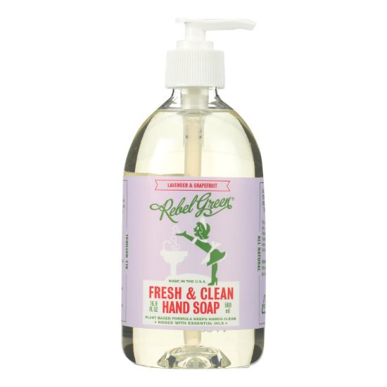 Rebel Green Hand Soap - Lavender - Case of 4 - 16.9 fl oz