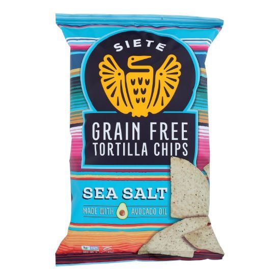 Siete Tortilla Chip - Sea Salt - Case of 12 - 5 oz