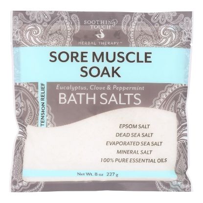 Soothing Touch Bath Salts - Muscle Soak - Case of 6 - 8 oz