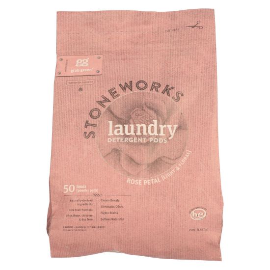 Stoneworks Laundry Detergent Pods - Rose - Case of 6 - 50 count