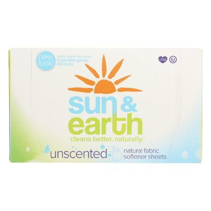Sun and Earth Unscented Fabric Sheets - Case of 6 - 80 count