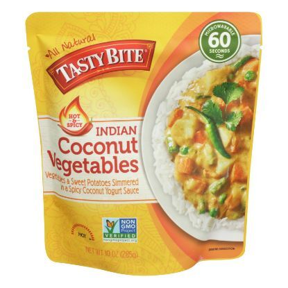 Tasty Bite Heat & Eat Indian Cuisine Entr?e - Hot & Spicy Coconut Vegetables - Case of 6 - 10 oz