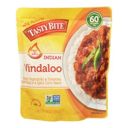 Tasty Bite Heat & Eat Indian Cuisine Entr?e - Hot & Spicy Vindaloo - Case of 6 - 10 oz