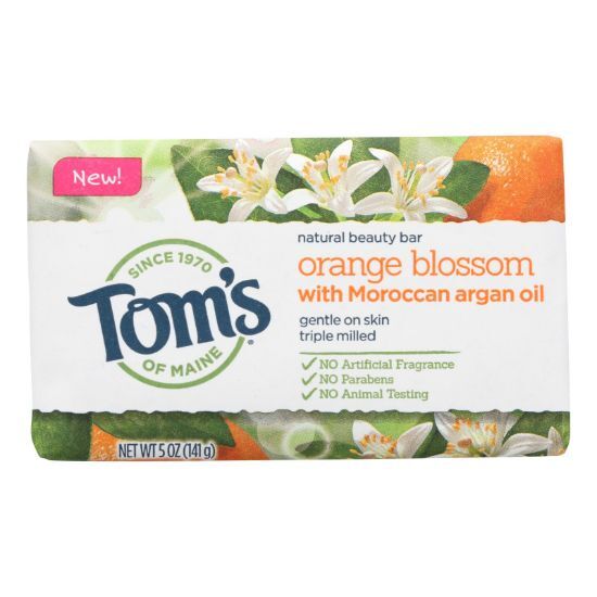 Tom's of Maine Beauty Bar - Orange Blossom - Case of 6 - 5 oz