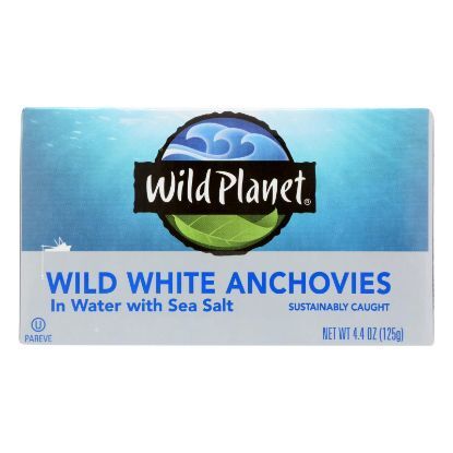 Wild Planet White Anchovies - in Water - Case of 12 - 4.4 oz