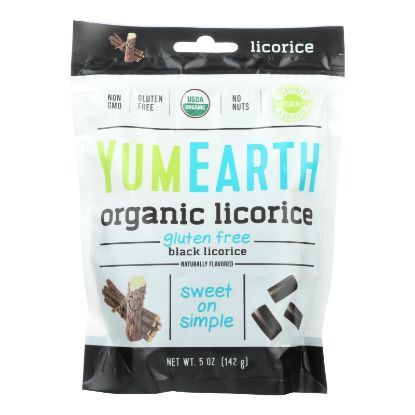 Yumearth Organics Licorice - Organic - Black - Soft - Case of 12 - 5 oz