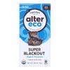 Alter Eco Americas Organic Chocolate Bar - Dark Super Blackout - Case of 12 - 2.65 oz