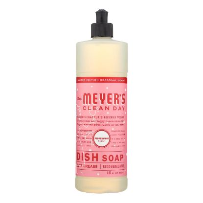 Mrs. Meyer's Clean Day - Liquid Dish Soap - Peppermint - Case of 6 - 16 fl oz.