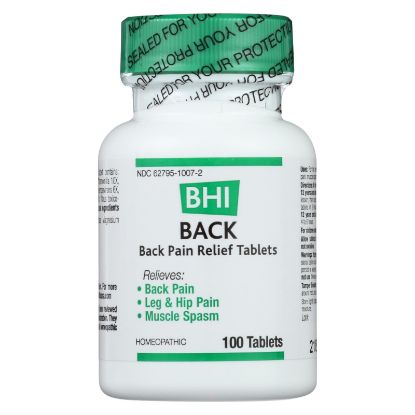 BHI - Back Pain Relief - 100 Tablets