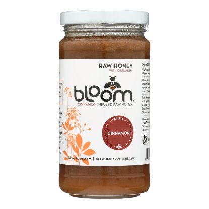 Bloom Honey - Honey - Cinnamon Infused Clover - Case of 6 - 16 oz.