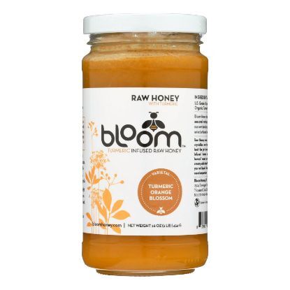 Bloom Honey - Honey - Turmeric Infused Orange Blossom - Case of 6 - 16 oz.