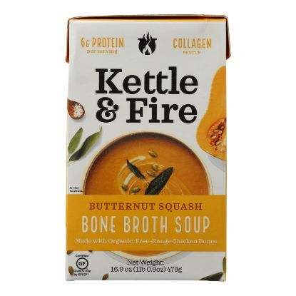 Kettle and Fire Soup - Butternut Squash Soup - Case of 6 - 16.9 oz.