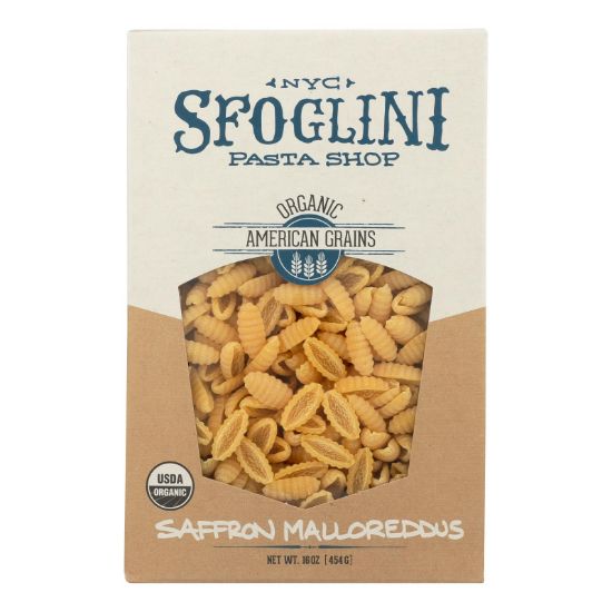 Sfoglini Organic Saffron Malloreddus Pasta  - Case of 6 - 16 OZ