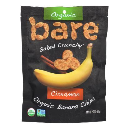 Bare Fruit Banana Chips - Cinnamon Banana - Case of 12 - 2.7 oz.