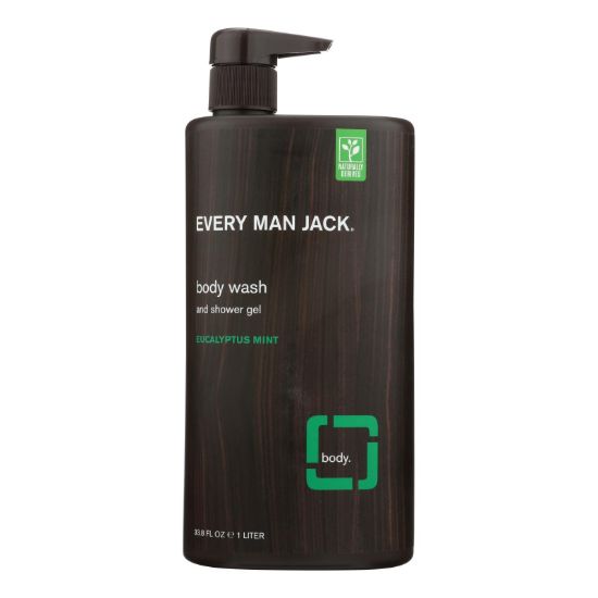 Every Man Jack Body Wash Eucalyptus Mint Body Wash - Case of 33.8 - 33.8 fl oz.