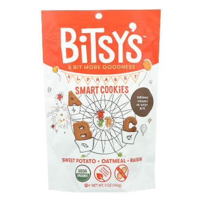 Bitsys Brainfood Cookies Sweet Potato Oatmeal Raisin - Case of 6 - 5 oz.