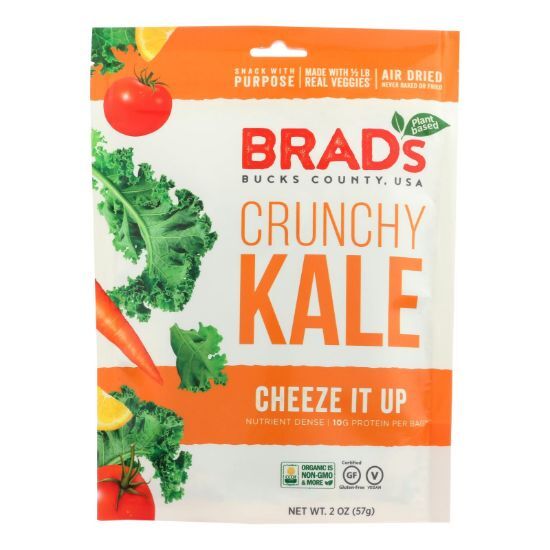 Brad's Plant Based - Crunchy Kale - Cheeze It Up - Case of 12 - 2 oz.