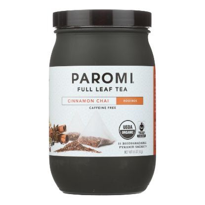 Paromi Tea - Tea Rooibos Cinnamon Chai Caffeine Free - Case of 6 - 15 BAG