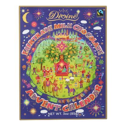 Divine Advent Calendar - Fair Trade Milk Chocolate - Case of 24 - 3 oz.