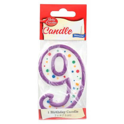 Betty Crocker Candle Number 9 - Case of 6 - 1 Count