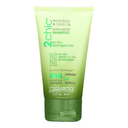 Giovanni Hair Care Products Shampoo - 2Chic Ultra-Moist Shampoo With Avocado and Olive Oil  - Case of 12 - 1.5 fl oz.