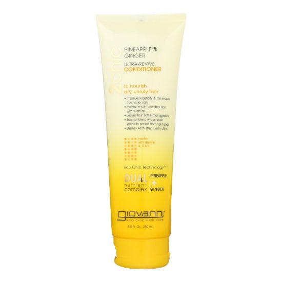 Giovanni Hair Care Products Conditioner - Pineapple and Ginger - Case of 1 - 8.5 oz.