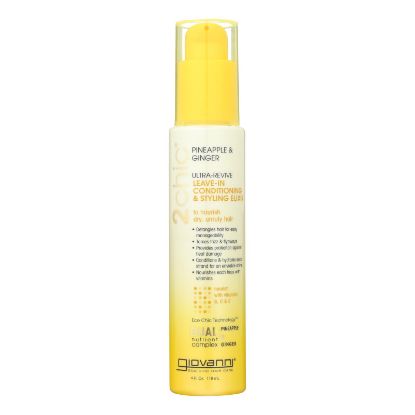 Giovanni Hair Care Products Conditioner - Pineapple and Ginger - Case of 1 - 4 fl oz.