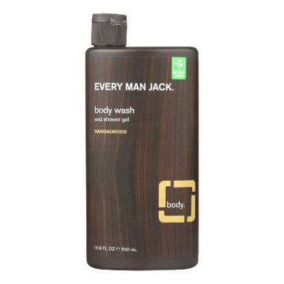 Every Man Jack Body Wash Sandalwood - Case of 16.9 - 16.9 fl oz.