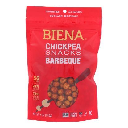 Biena Chickpea Snacks - Barbeque - Case of 8 - 5 oz.