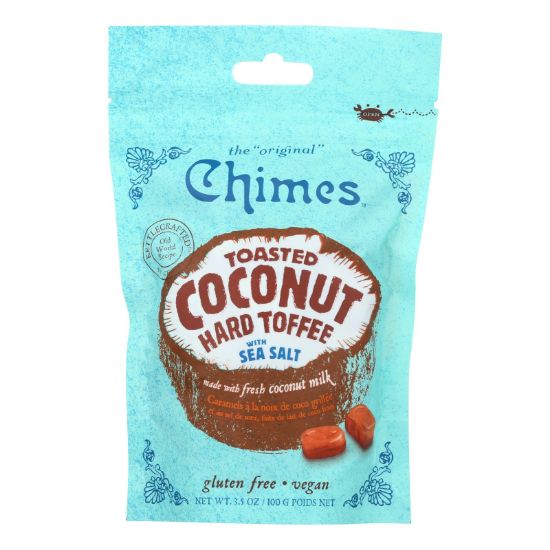 Chimes - Toffee - Toasted Coconut with Sea Salt - Case of 12 - 3.5 oz.