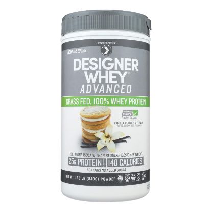 Designer Whey Protein Powder - Vanilla Cookies and Cream - 1.85 Lb