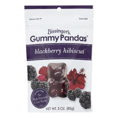 Bissinger's Gummy Pandas Blackberry Hibiscus - Case of 12 - 3 oz.