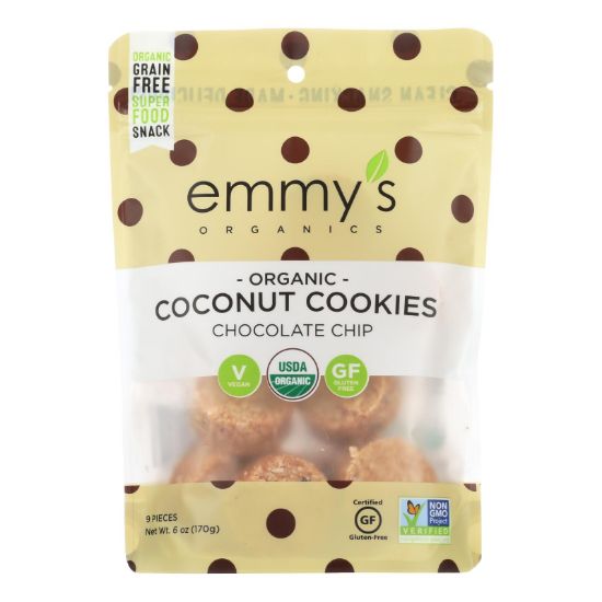 Emmy's Organics  Chocolate Chip - Case of 8 - 6 oz.