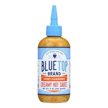 Blue Top Creamy Hot Sauce - Curry Habanero - Case of 6 - 9 oz.