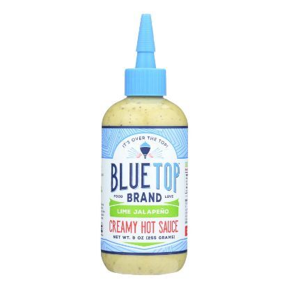 Blue Top Creamy Hot Sauce - Lime Jalapeno - Case of 6 - 9 oz.