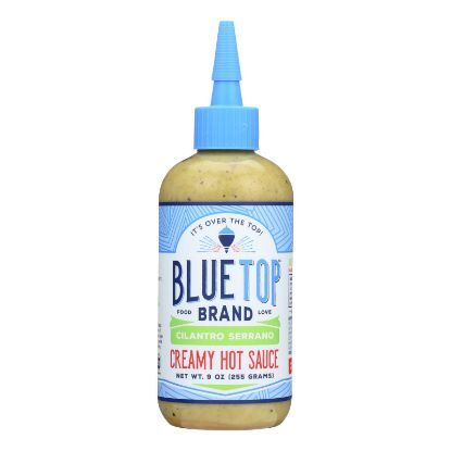 Blue Top Creamy Hot Sauce - Cilantro Serrano - Case of 6 - 9 oz.