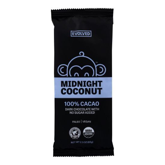 Eating Evolved Chocolate Bar - Midnight Coconut - Case of 8 - 2.5 oz.