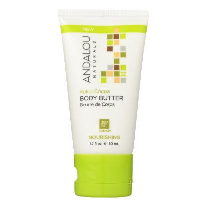 Andalou Naturals Lotion - Kukui Cocoa - Case of 6 - 1.7 fl oz.