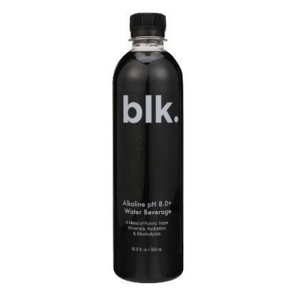 Blk Beverages Spring Water - Fulvic Infused Mineral Water - Case of 12 - 16.9 fl oz.