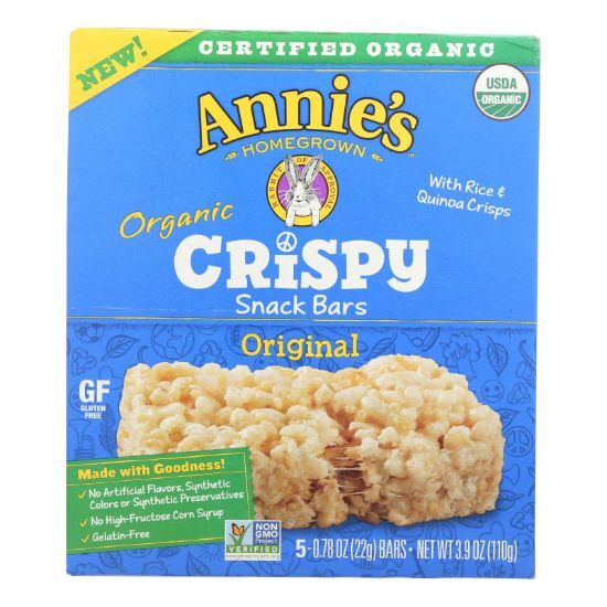 Annie's Homegrown Snack Bar - Original - Case of 8 - 3.9 oz.