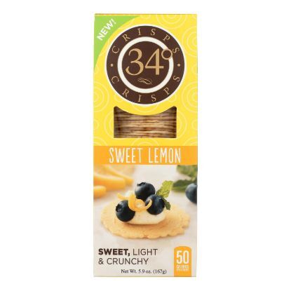 34 Degrees - Crisps - Sweet Lemon - Case of 18 - 5.9 oz.