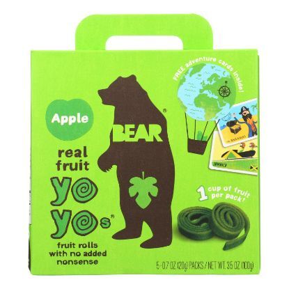 Bear Real Fruit Yoyo Snack - Apple - Case of 6 - 3.5 oz.
