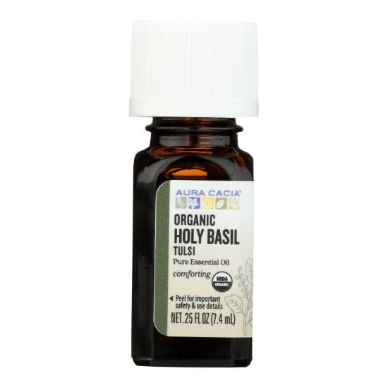 Aura Cacia - Essential Oil - Holy Basil - Case of 1 - .25 fl oz.